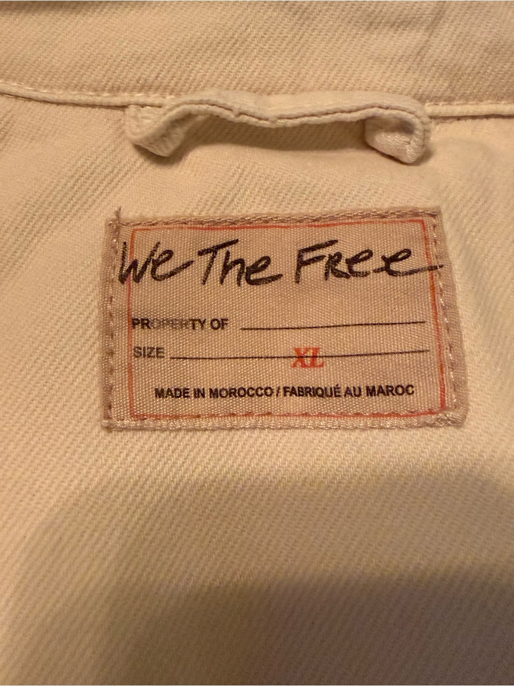 Free People Cream Oversized Denim Jacket - Picture 3 of 5